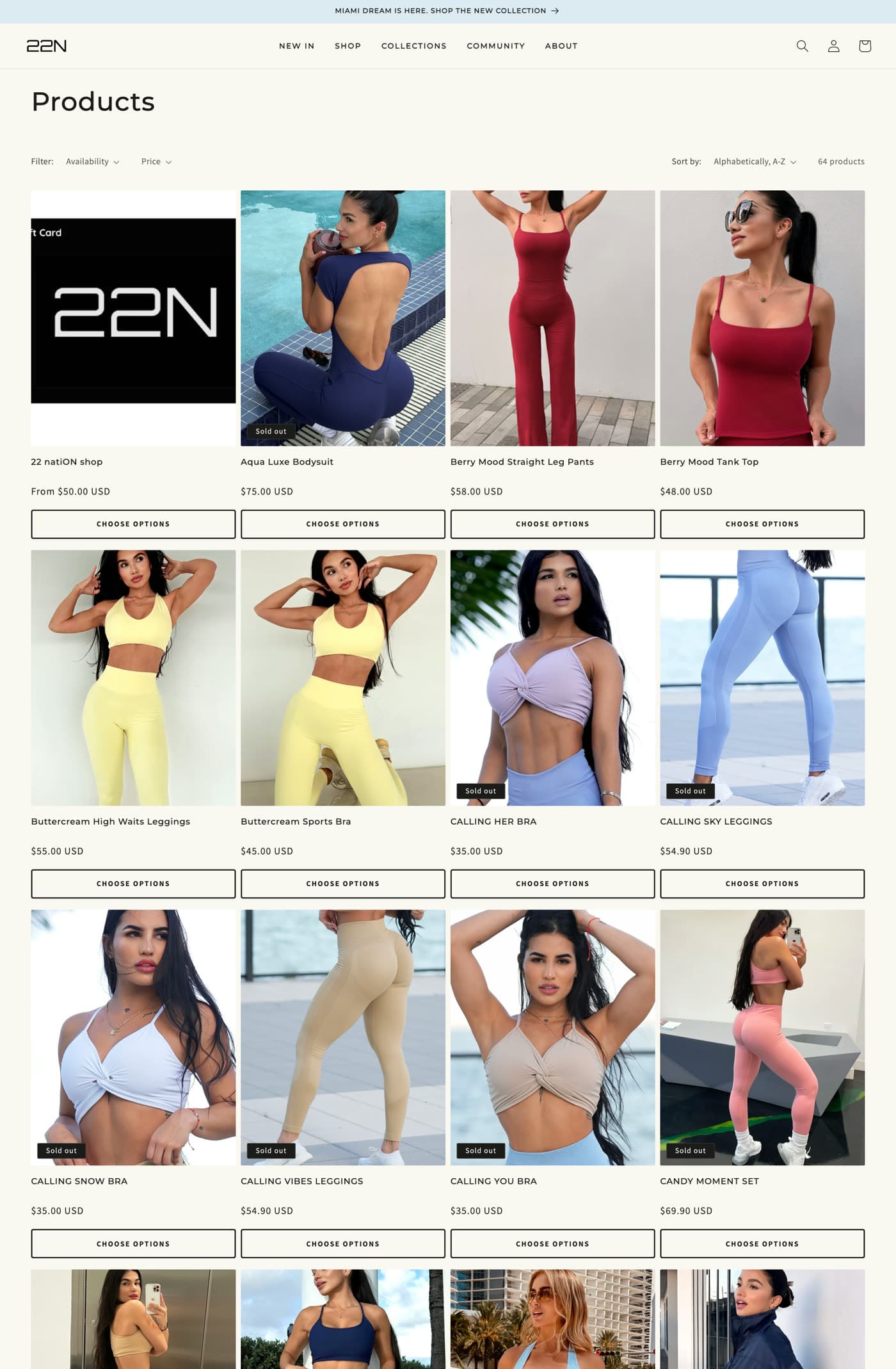 22 natiON — all products collection grid