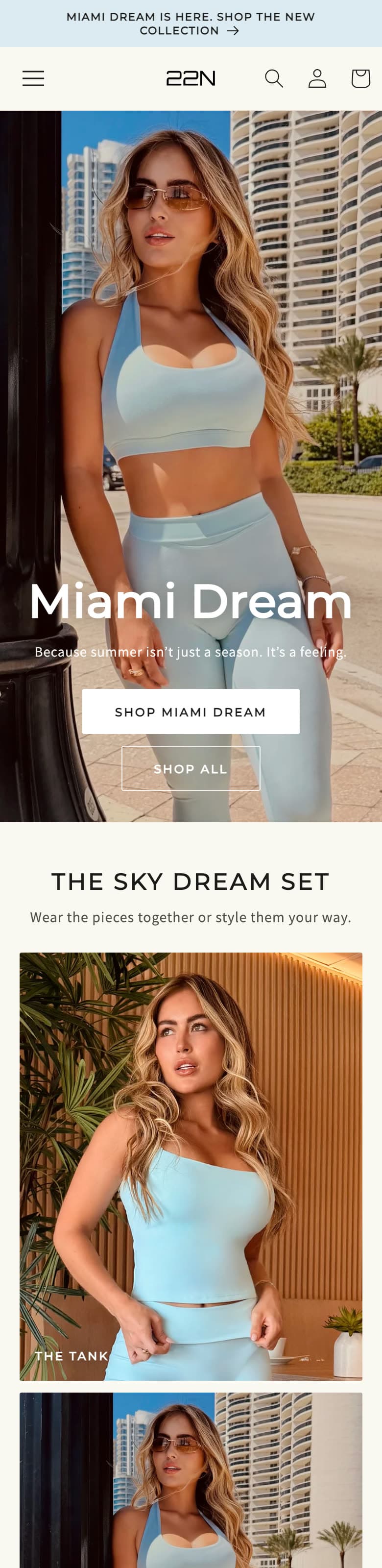 22 natiON mobile storefront — homepage