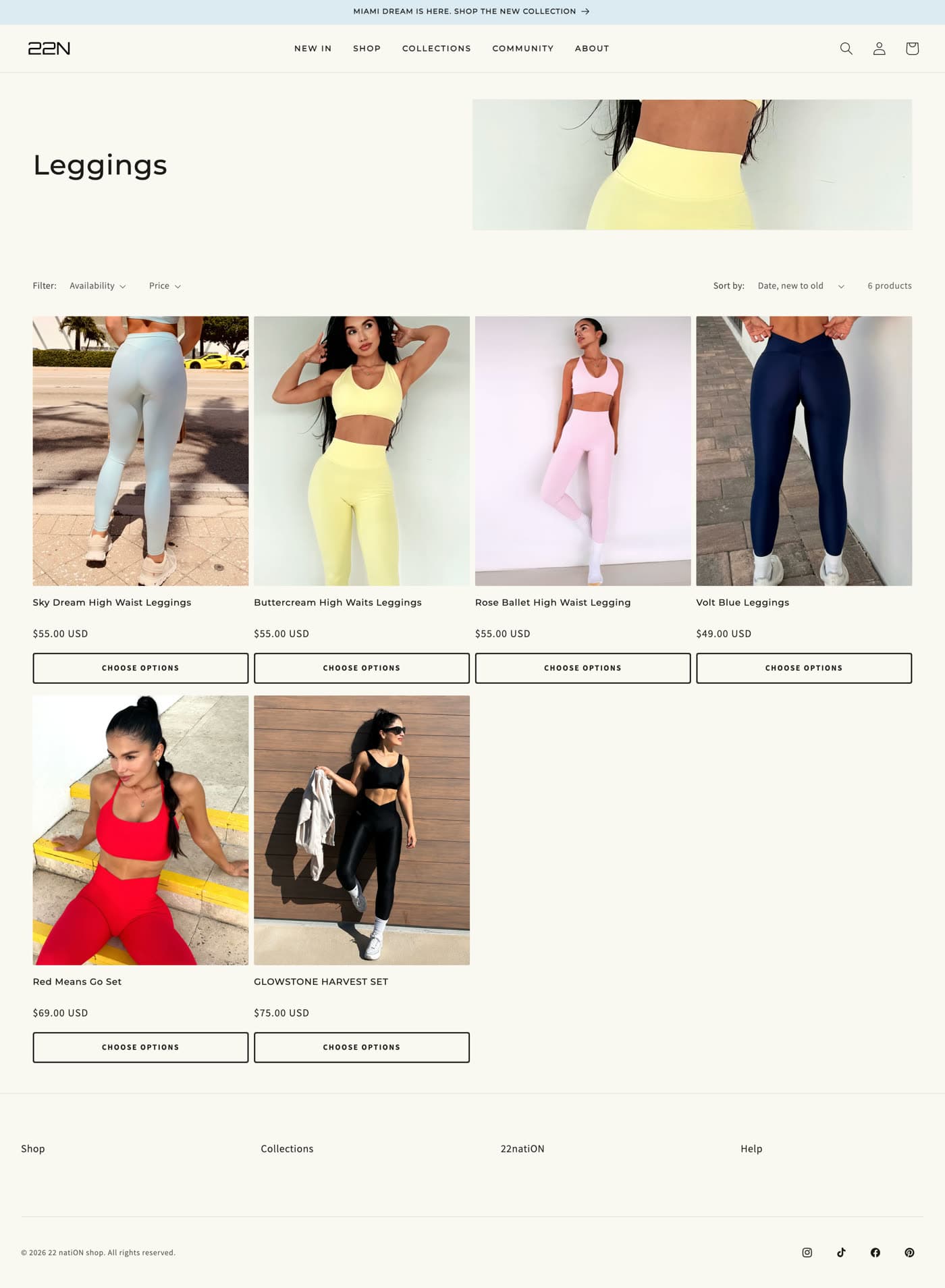 22 natiON — leggings collection page