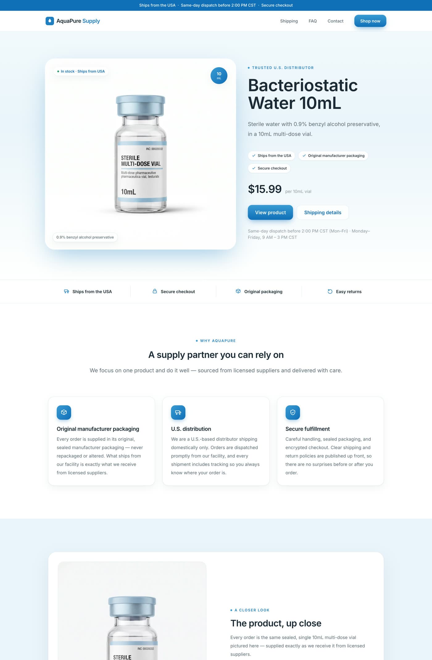 Aqua Pure Supply — homepage