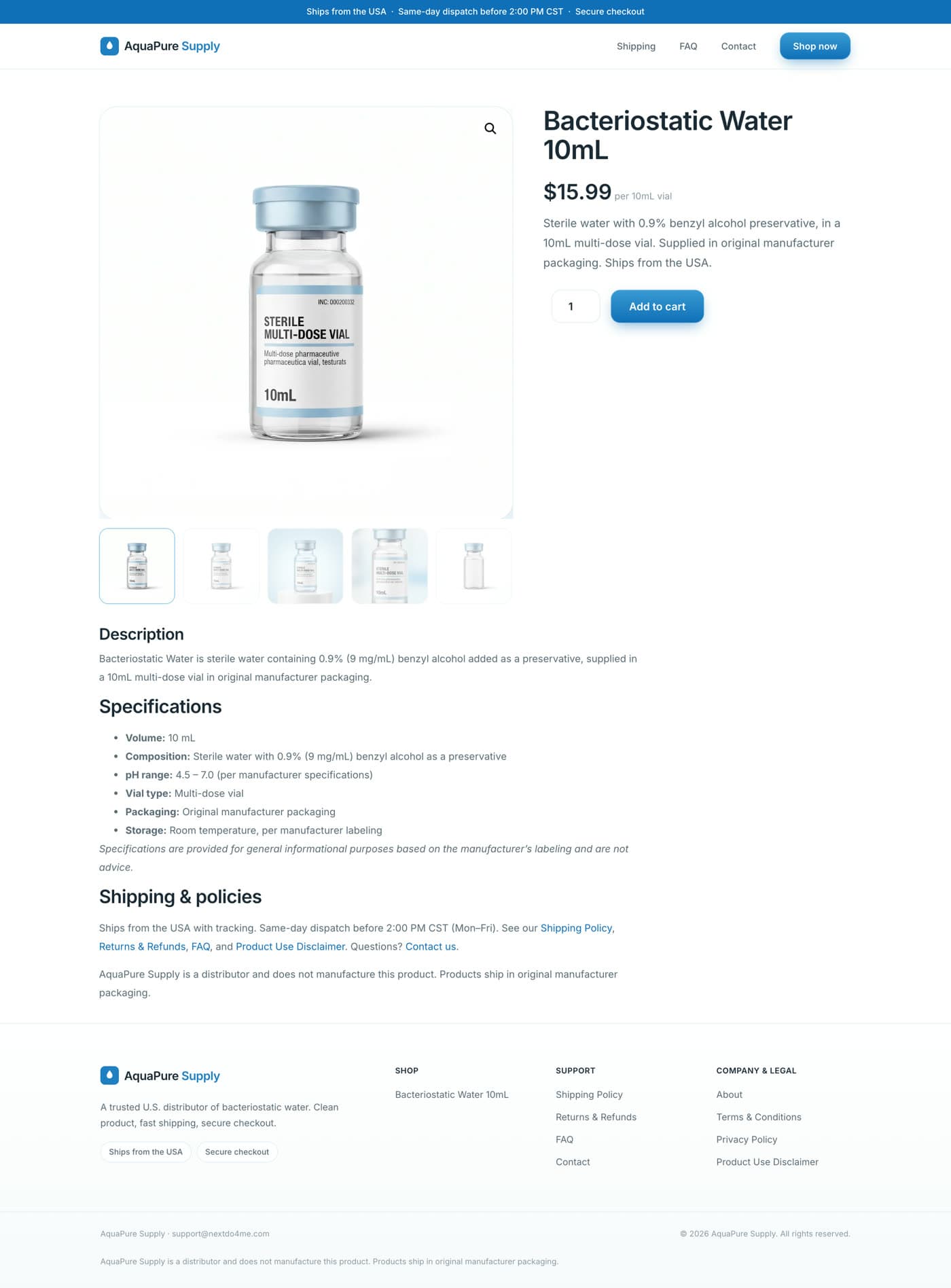 Aqua Pure Supply — product page